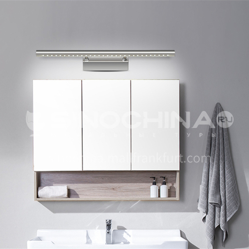Bathroom LED Mirror Front Light Stainless Steel Mirror Light Dressing Room Adjustable Rocker Mirror Cabinet Light-JS-5530